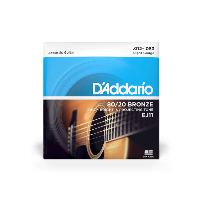 D´addario EJ11 80/20 light na akustickou kytaru